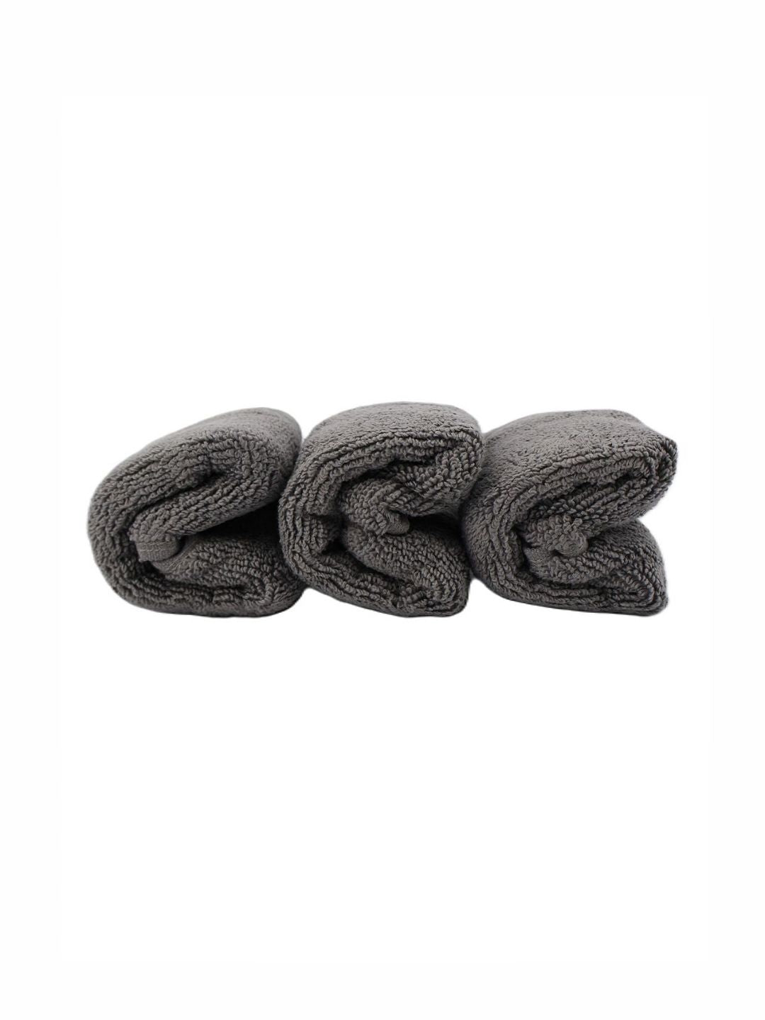 BOMBAY DYEING Grey 3 Pcs Pure Cotton 650 GSM Face Towel