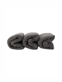BOMBAY DYEING Grey 3 Pcs Pure Cotton 650 GSM Face Towel