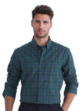 RARE RABBIT Men Comfort Button-Down Collar Checked Cotton Casual Shirt