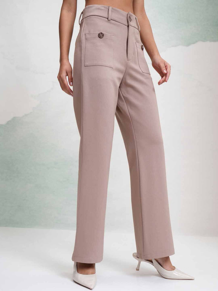 Street By Tokyo Talkies Women High-Rise Flared Trousers