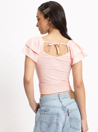 DressBerry Wrap Charisma V-Neck Smocked Blouson Top