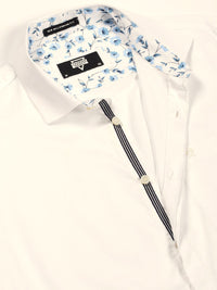 Thomas Scott Men Premium Cutaway Collar Solid Cotton Formal Shirt