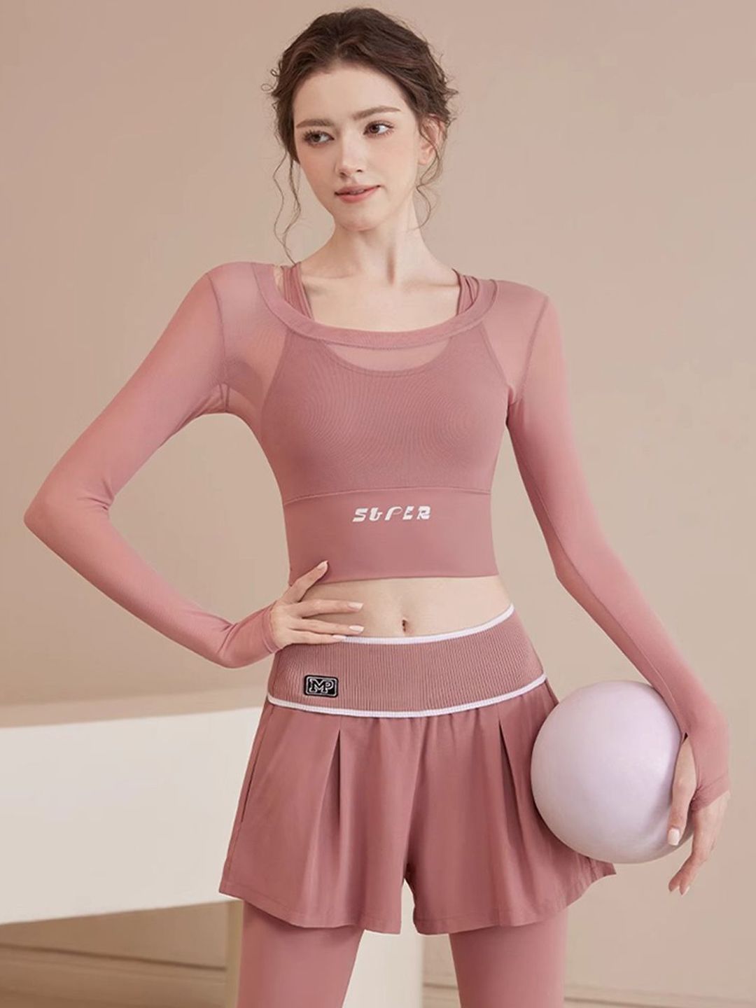 HRX by Hrithik Roshan Round Neck Top & Skirts Co-Ord Set