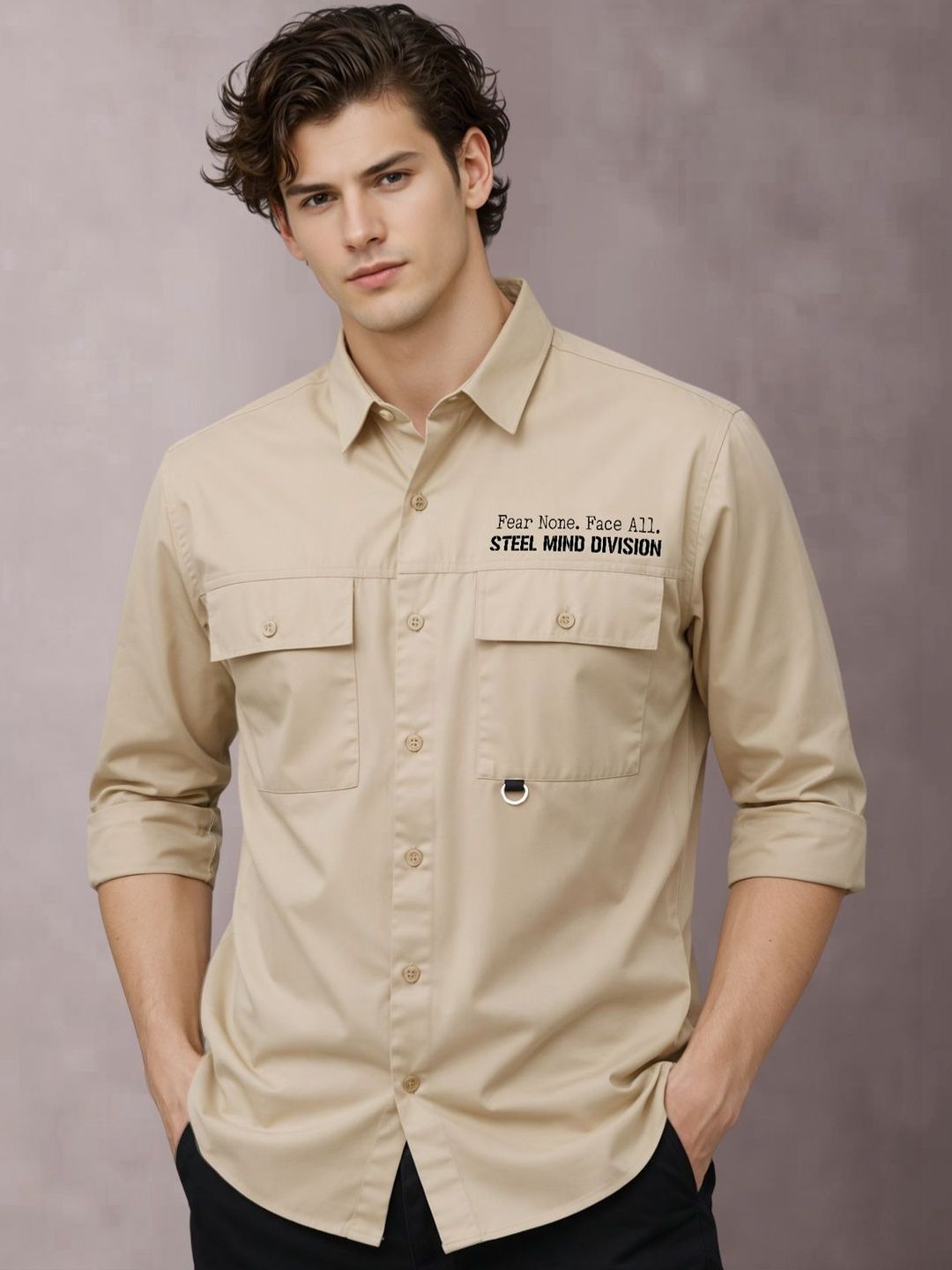 ADRO Classic Printed Cotton Twill Cargo Baju Kasual