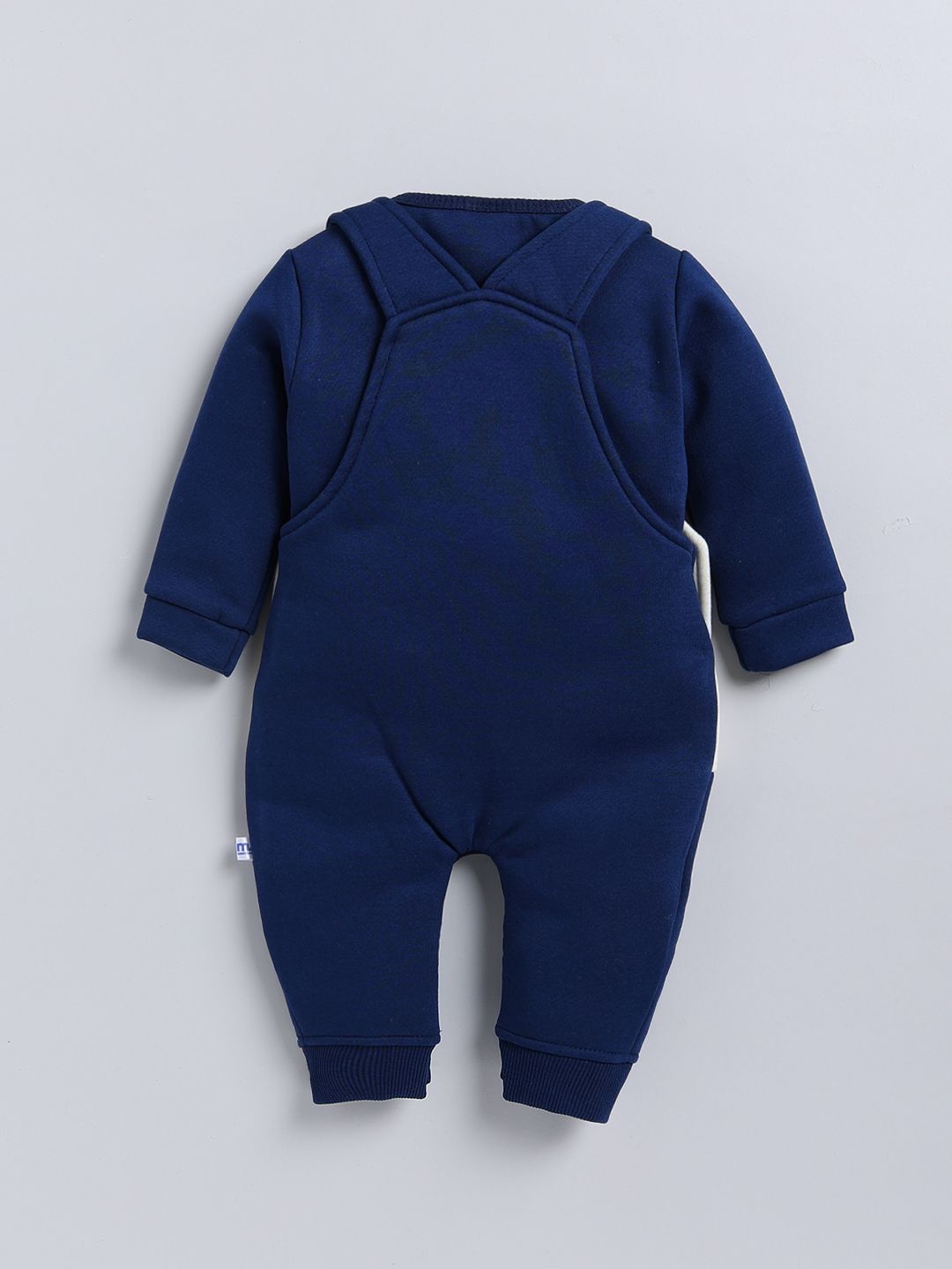 Moms Love Infant Boys Pure Cotton Applique Detail Dungaree With Sweatshirt
