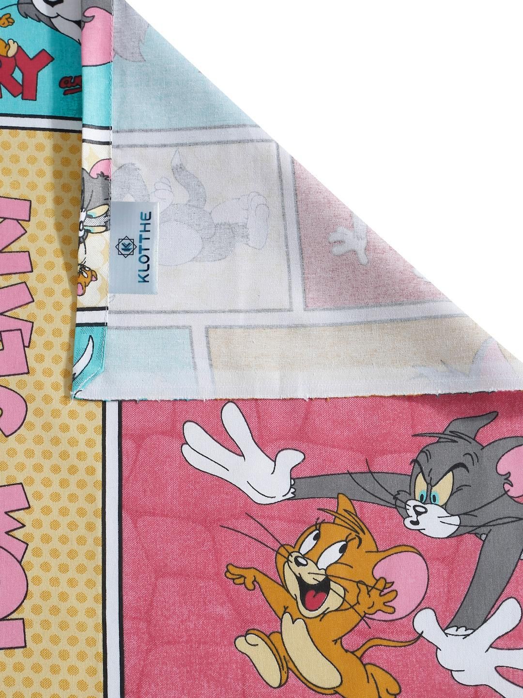 KLOTTHE Multi Cartoon Characters Cotton Single Bedsheets