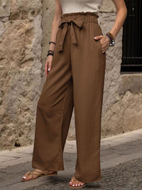 DressBerry Women Textured Straight Fit Trousers