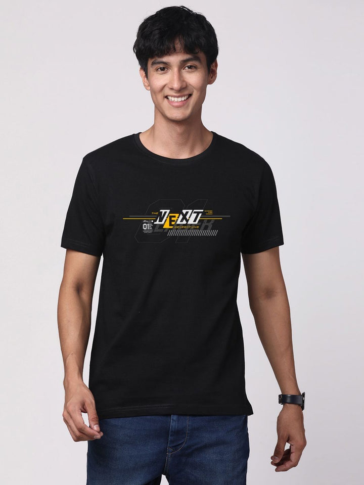 ADRO Men Graphic Printed Round Neck Cotton T-shirt