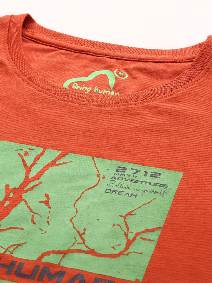 Being Human Printed Pure Cotton T-shirt
