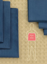 URBAN SPACE 6 Pcs Navy Blue Cotton Table Napkin