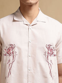 Baju Kapas Kolar Cuba Eszett Flowers Printed Floral