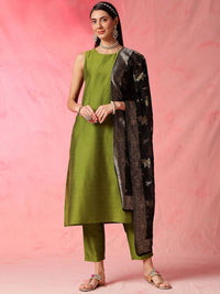 Anouk Women Regular Kurta with Trousers & With Dupatta