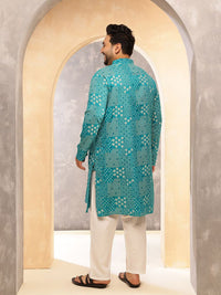 SOJANYA PLUS Floral Printed Mandarin Collar Straight Kurta
