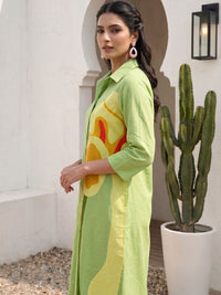 Mamicha Print Shirt Midi Dress