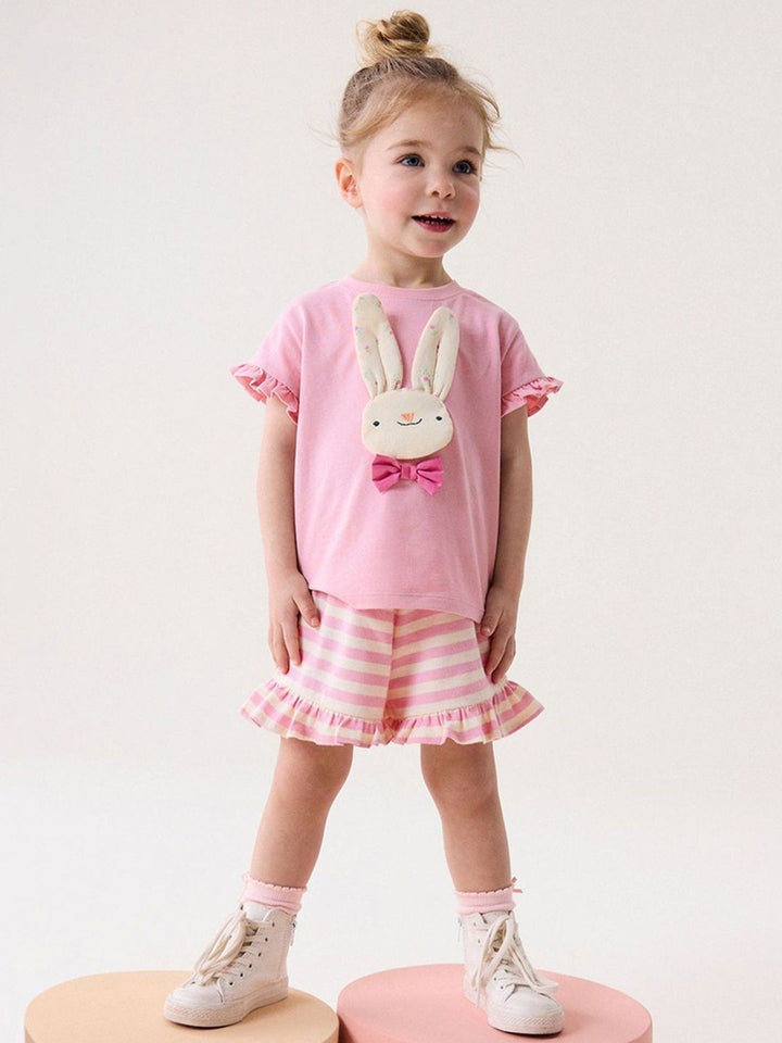 YK Girls Printed T-shirt With Shorts