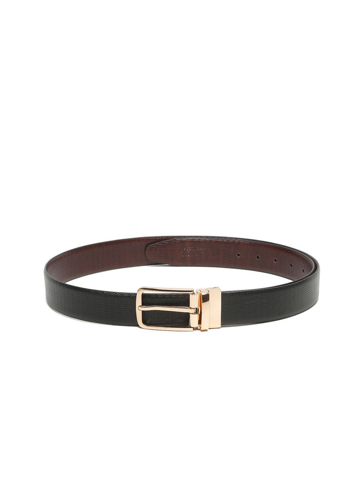 Teakwood Leathers Men Textured Leather Reversible Formal Belt