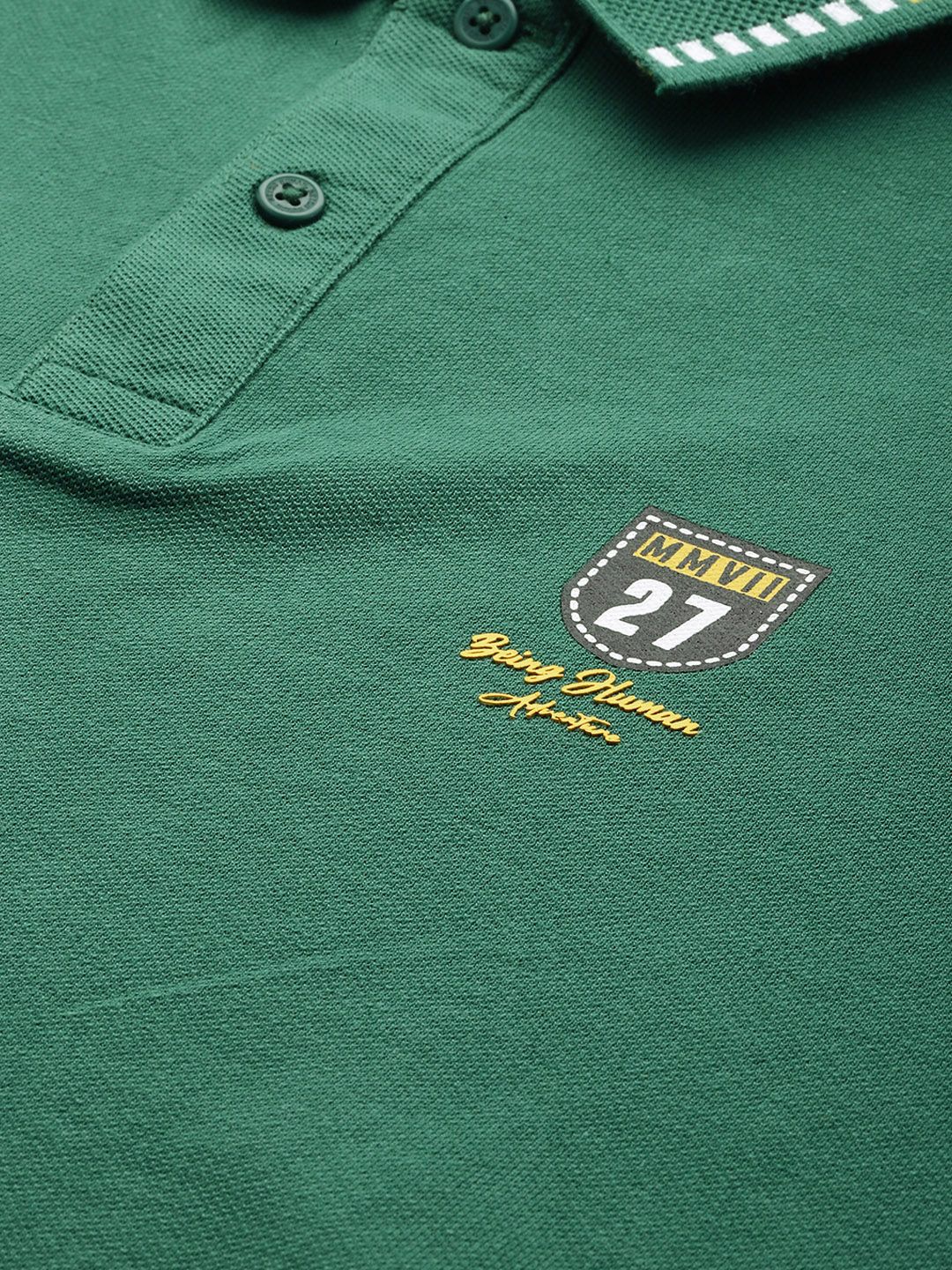Being Human Polo Collar Pure Cotton T-shirt