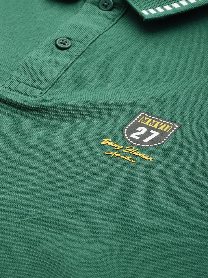 Being Human Polo Collar Pure Cotton T-shirt
