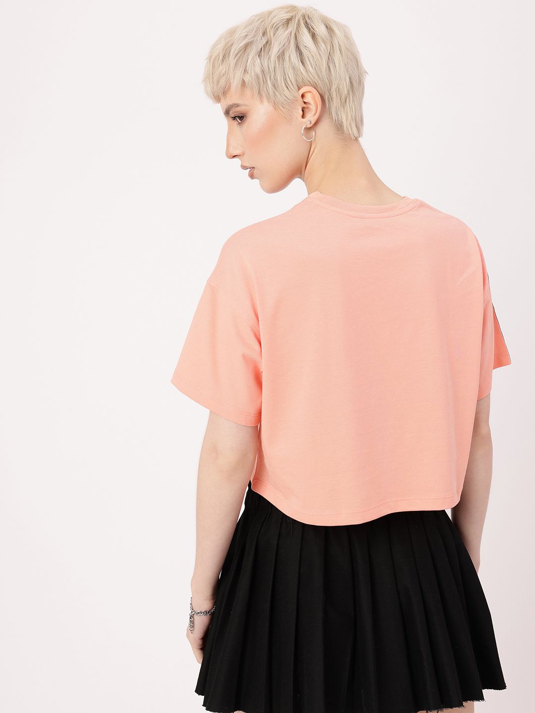DressBerry Soft Grunge Chill Vibes Typography Printed Boxy Crop T-shirt