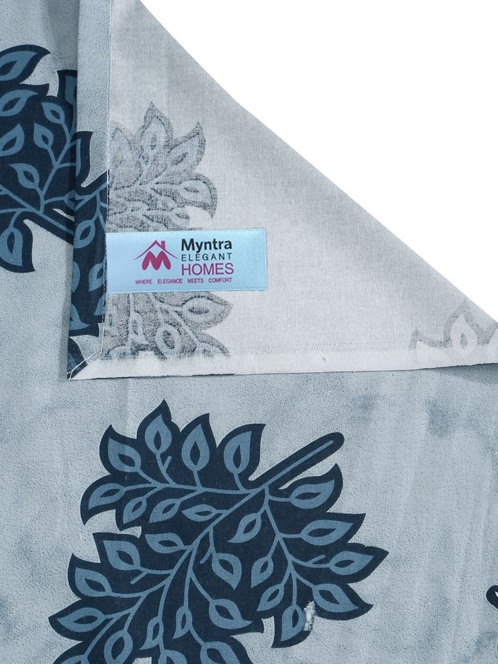Myntra Elegant Homes Blue & White Floral 400 TC King Bedsheet with 2 Pillow Covers