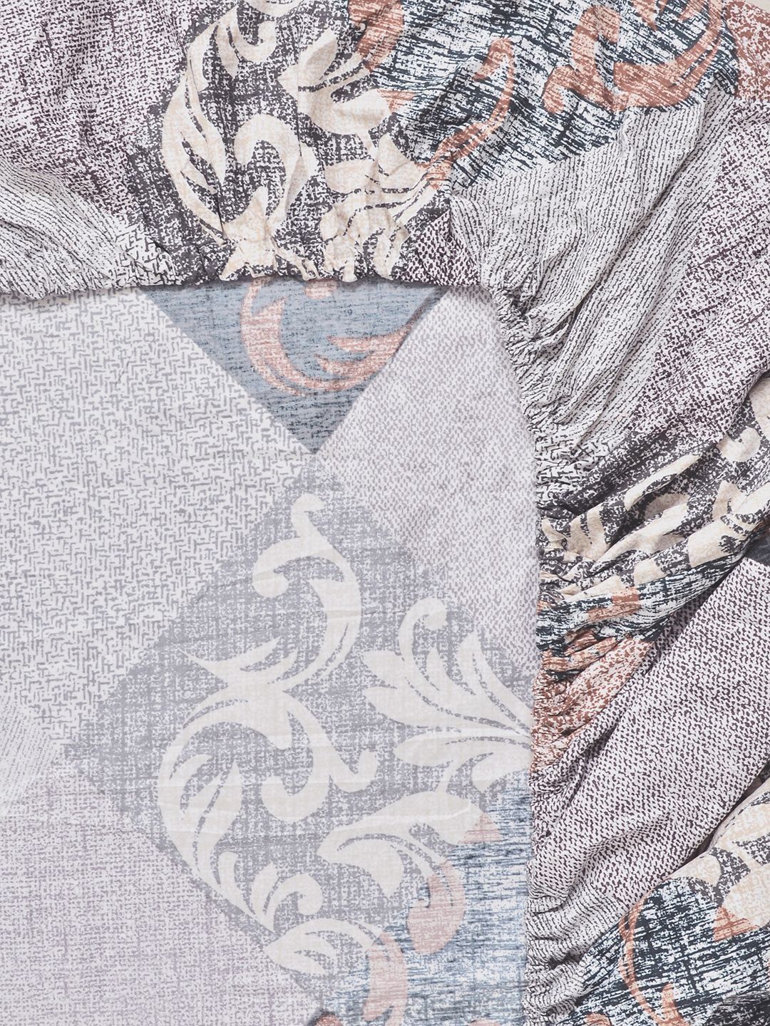 Myntra Elegant Homes Berbilang Warna Geometrik 300 TC Cadar Katil King dengan 2 Sarung Bantal