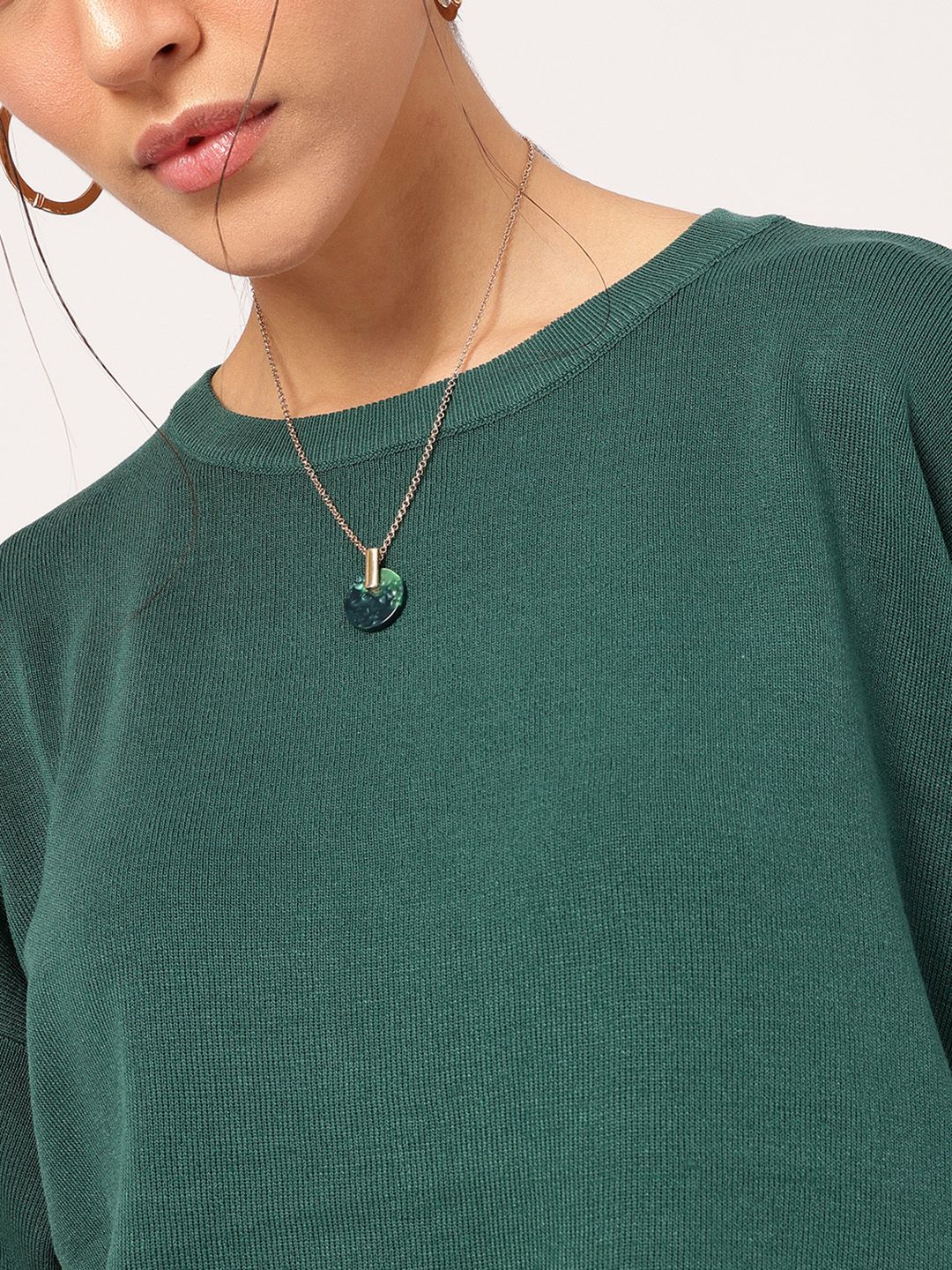 DressBerry The Knit Shift Contrast Edge Slit Hem Co-Ords