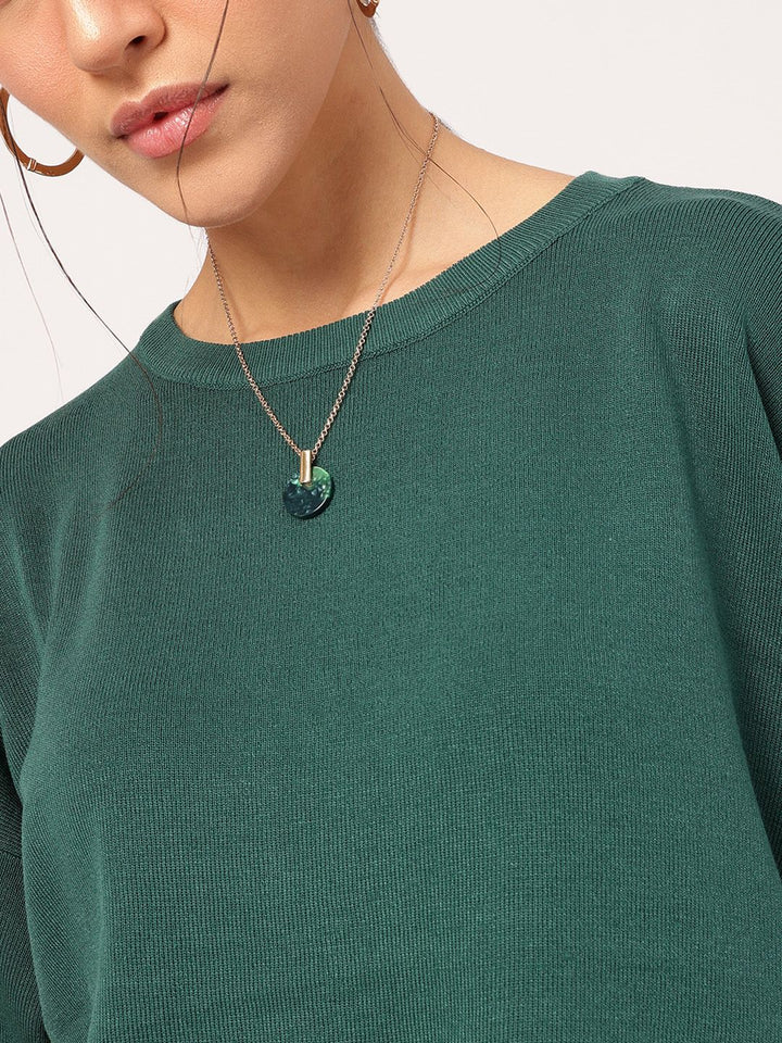 DressBerry The Knit Shift Contrast Edge Slit Hem Co-Ords