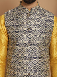 Anouk Motifs Embroidered Regular Kurta Churidar with Nehru jacket