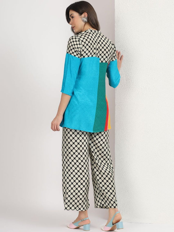 Mamicha Colourblocked Tunic with Palazzos