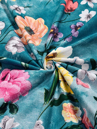 Myntra Elegant Homes Blue Floral 300 TC King Double Bedsheet with 2 Pillow Covers