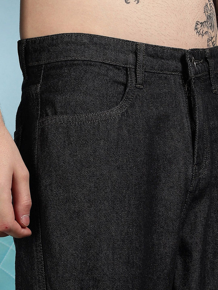 Seluar Baggy Kapas Rendah Eszett Lelaki Dengan Butiran Renda Kasut