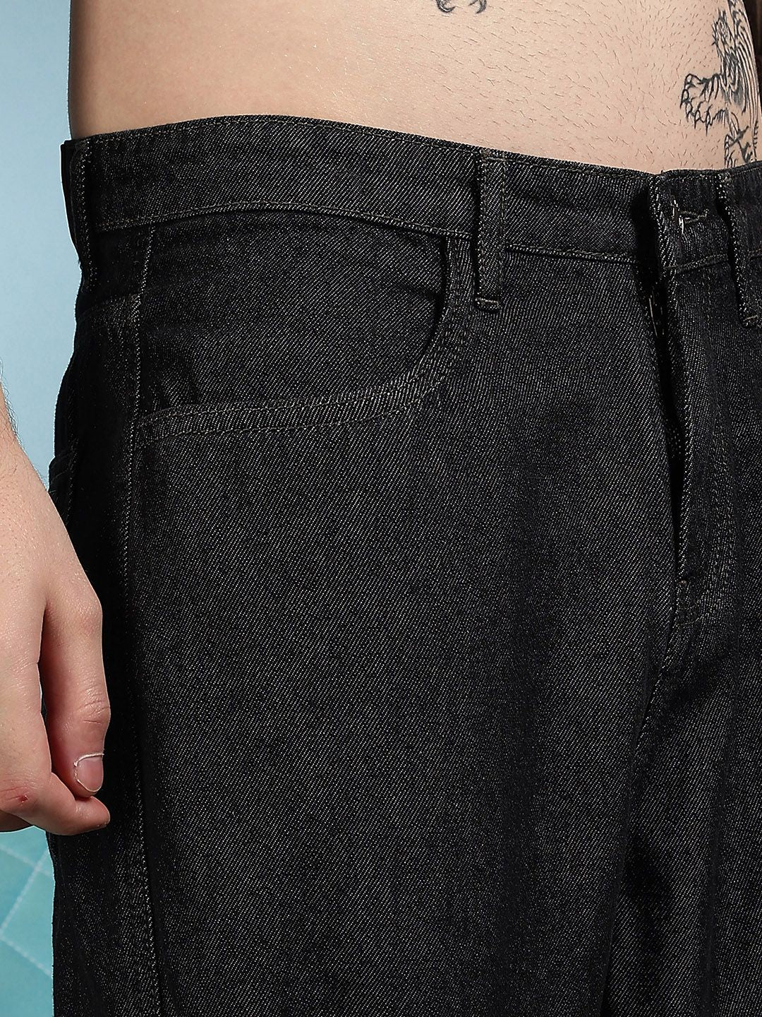 Seluar Baggy Kapas Rendah Eszett Lelaki Dengan Butiran Renda Kasut