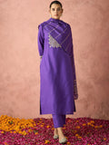KALINI Ethnic Motifs Embroidered Straight Kurta With Trousers & Dupatta