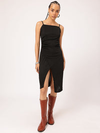 DressBerry Slit-Detail Sheath Midi Dress