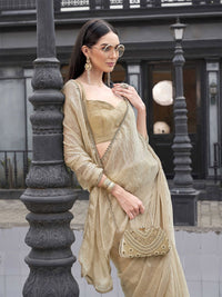 Tikhi Imli Embellished Border Satin Ready To Wear Saree