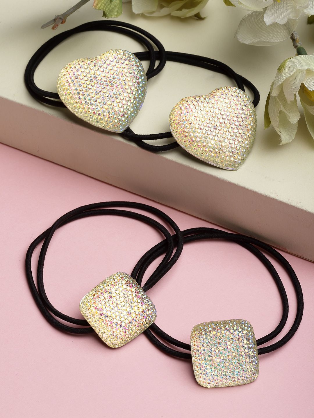 Set Wanita DressBerry 4 Pemegang Ekor Kuda Yang Dihiasi
