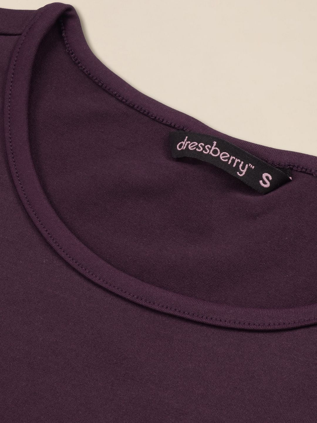DressBerry Round-Neck Crop Fitted Top