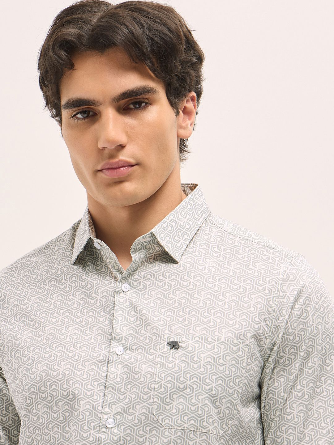 THE BEAR HOUSE Men Tailored Fit Opaque Printed Formal Shirt