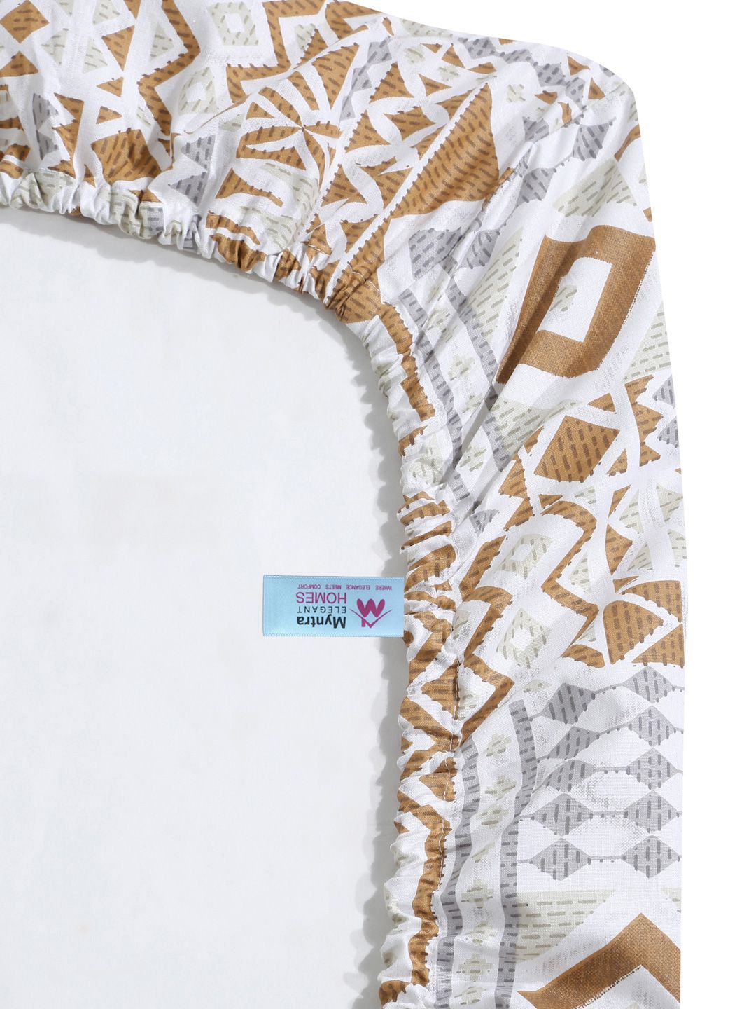 Myntra Elegant Homes Mustard Printed Cotton 400TC Set Cadar Super King 2.7 x 2.7 m