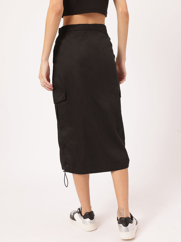 DressBerry Utility Uprising Parachute Cargo Straight Midi Skirt
