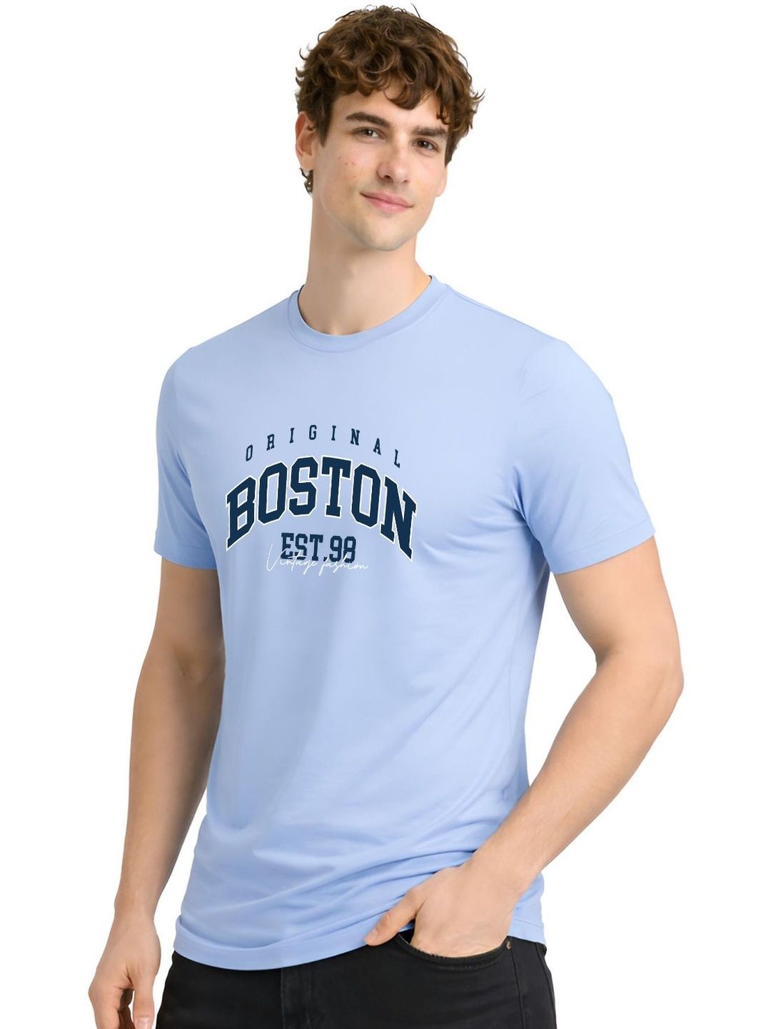 ADRO Men Typography Printed T-shirt