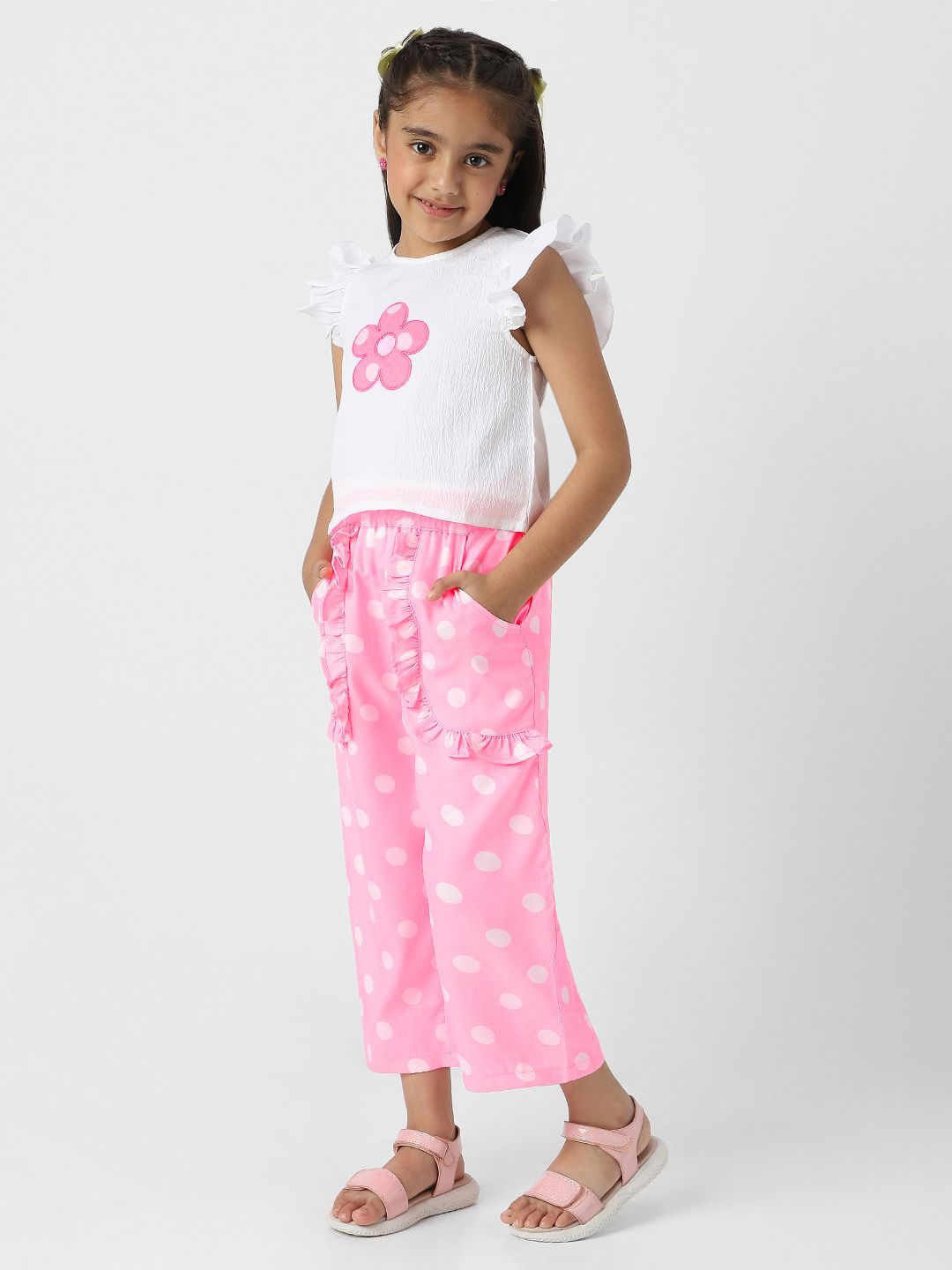 Nauti Nati Girls Printed Top with Trousers