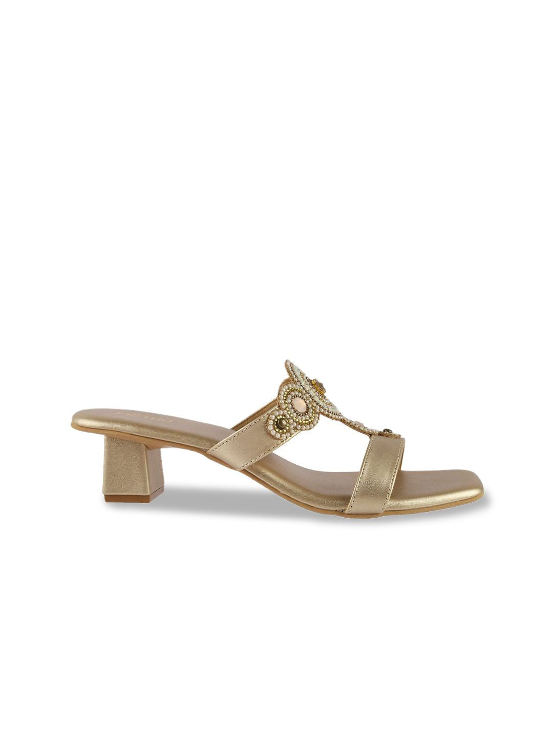 Metro Women Ethnic T-Strap Flats