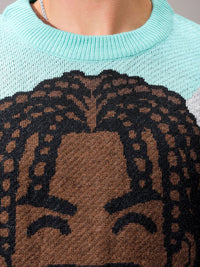 The Indian Garage Co Men Self Design Pullover Sweater