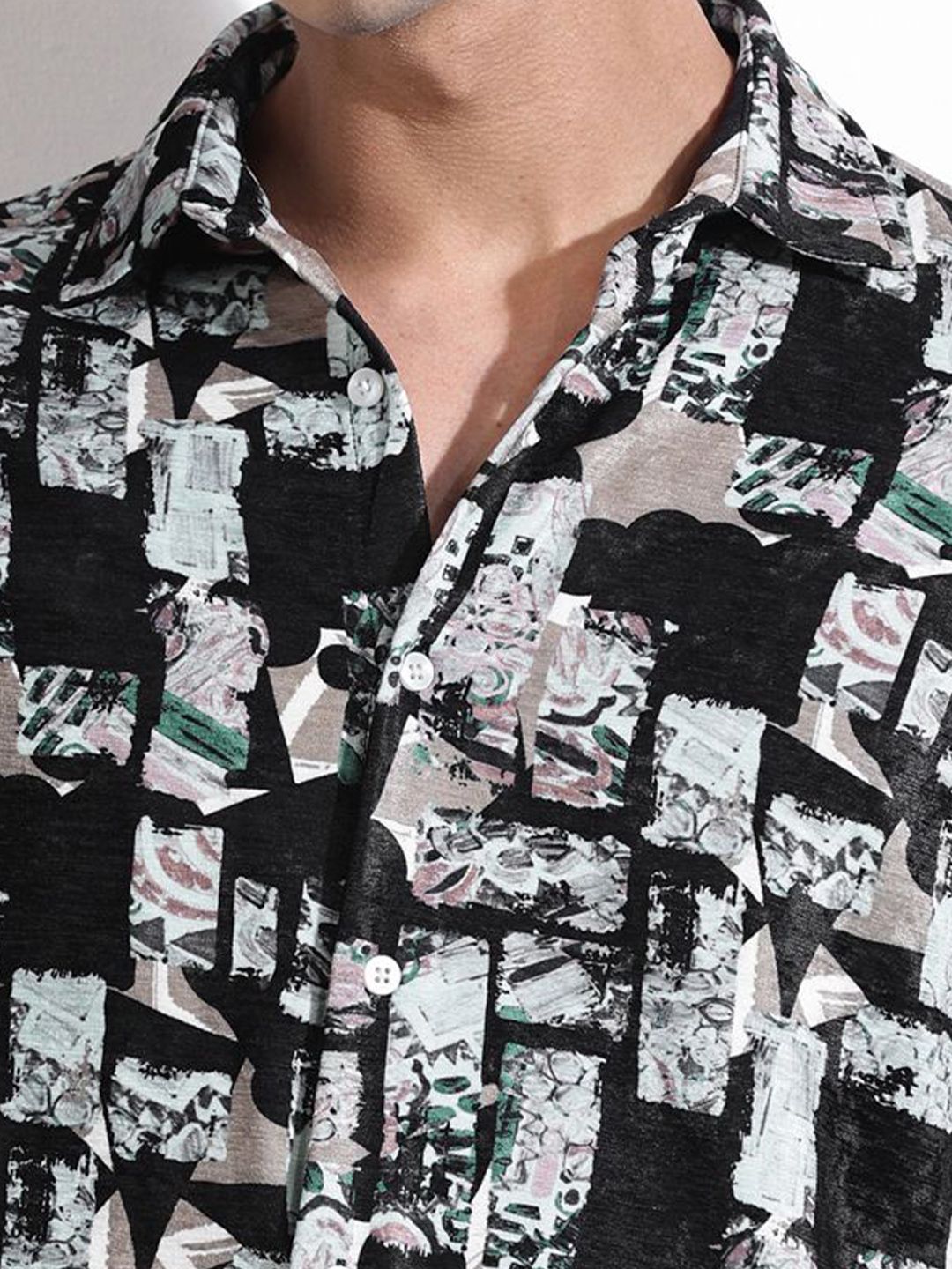 Thomas Scott Men Classic Slim Fit Opaque Printed Casual Shirt