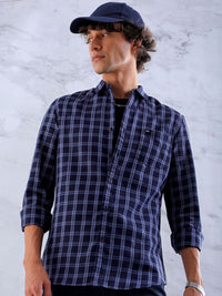 The Indian Garage Co Men Slim Fit Cotton Checked Casual Shirt