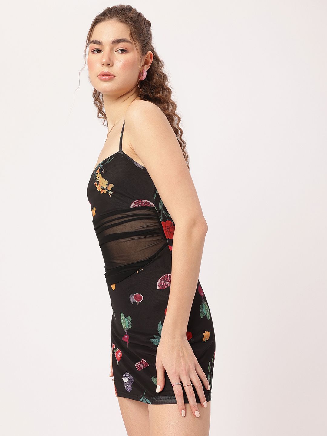 DressBerry Graphic Print Mini Bodycon Dress