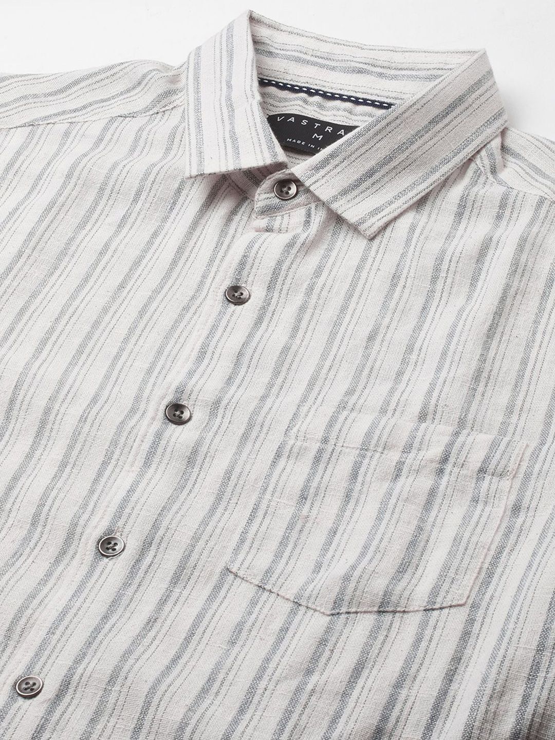 VASTRADO Men Classic Slim Fit Multi Stripes Opaque Striped Casual Shirt