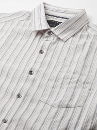 VASTRADO Pure Cotton Classic Slim Fit Multi Stripes Opaque Striped Casual Shirt