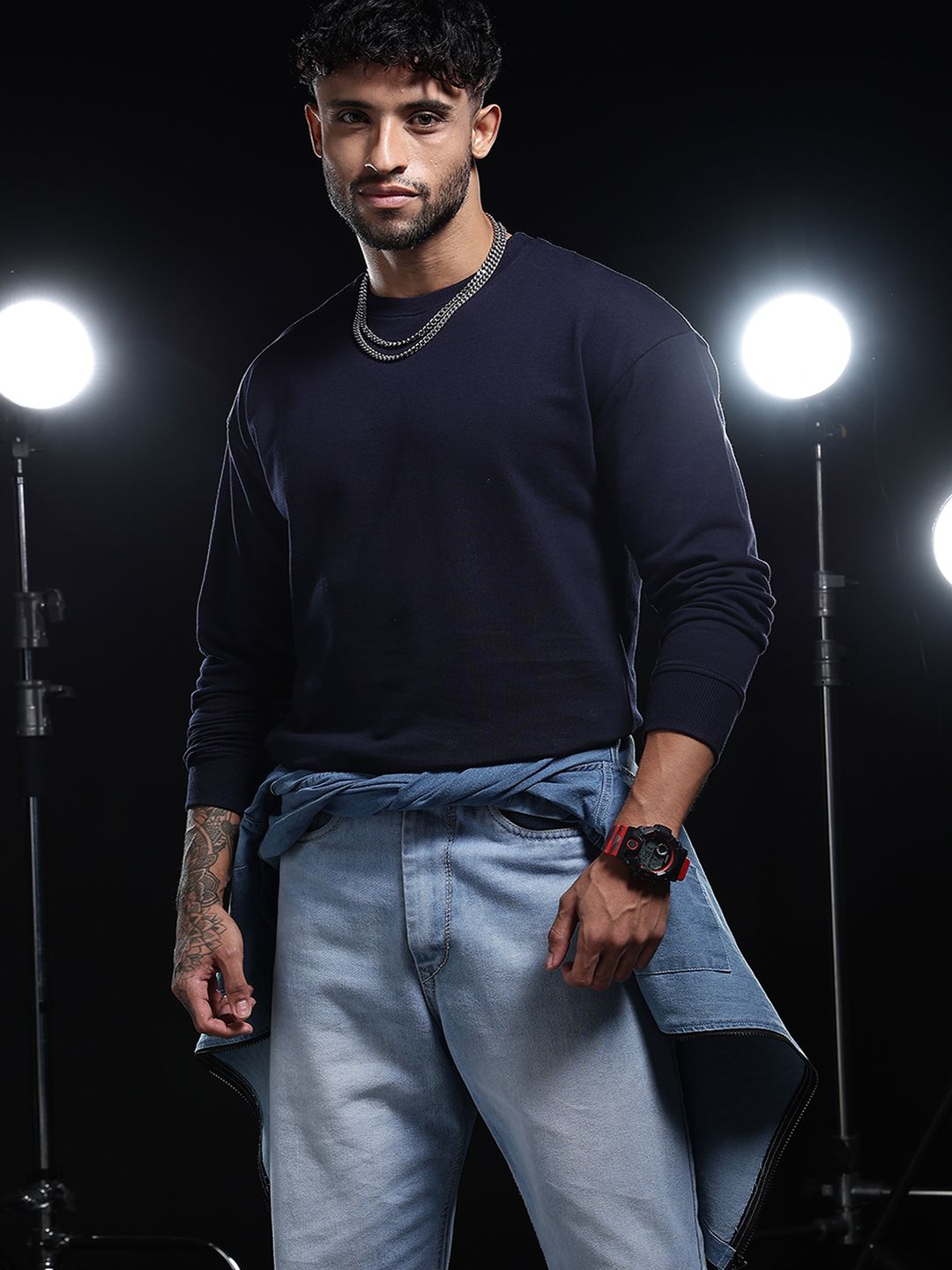 Eszett Men Round Neck Long Sleeves Sweatshirt